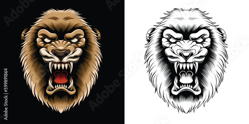 Lion head vector illustration