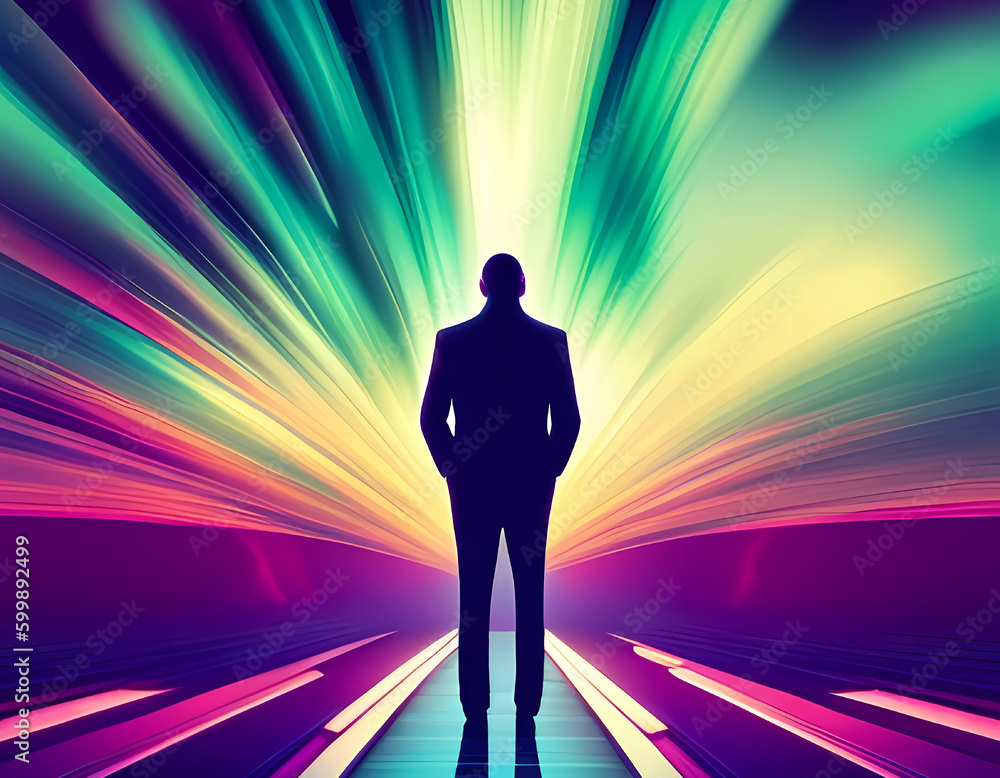 Abstract background with a retrofuturistic theme and neon colors , ai generative Abstract background with a retrofuturistic theme and neon colors , ai generative