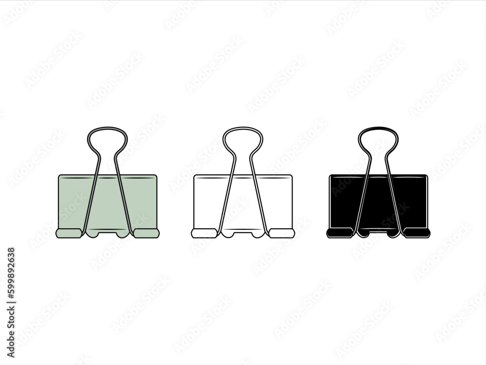 Binder Clip Clipart SVG Cut File Binder Clip SVG School Supplies