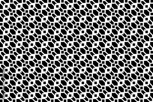 Abstract black and white, monochrome pattern. Seamless, repeatable geometric pattern. Modern abstract design for wallpapers, covers, textile and other projects.