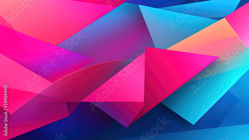 Abstract pink and blue wallpaper, 4k - vibrant color background, hd, generative ai