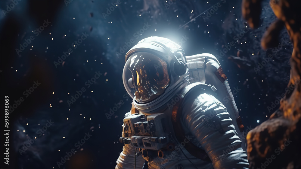 Astronauts in Space,created with generative ai tecnology.