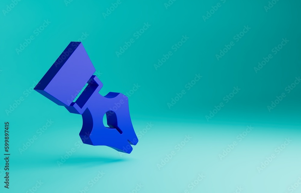 Blue Fountain pen nib icon isolated on blue background. Pen tool sign. Minimalism concept. 3D render illustration Blue Fountain pen nib icon isolated on blue background. Pen tool sign. Minimalism concept. 3D render illustration