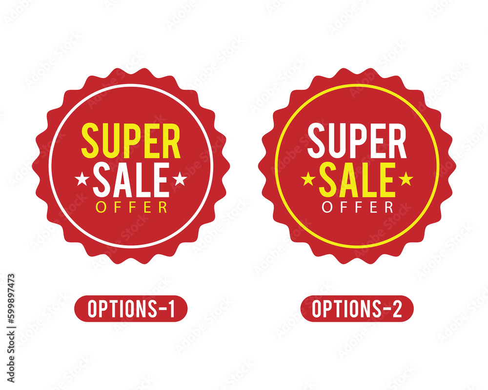Super Sale Sticker Design For offer or Discount purpose in Business. Super Sale Sticker Design For offer or Discount purpose in Business.
