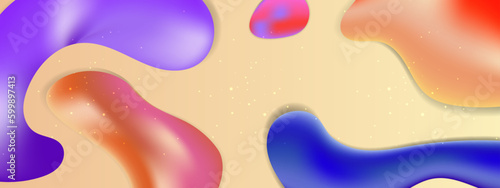 Vector abstract colorful colourful gradient background with fluid shapes