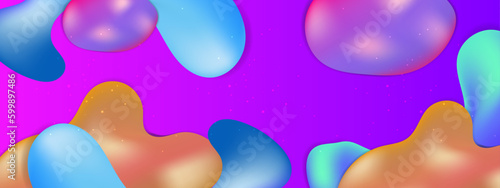 Vector abstract colorful colourful gradient background with fluid shapes