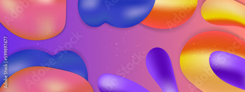 Vector abstract colorful colourful gradient background with fluid shapes
