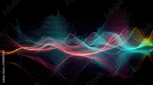 Chromatic Soundwave Digital Graphics AI-Generated