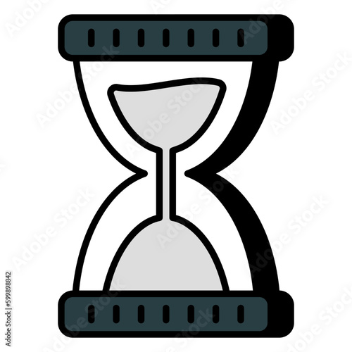 A vintage timer device, icon of sandglass