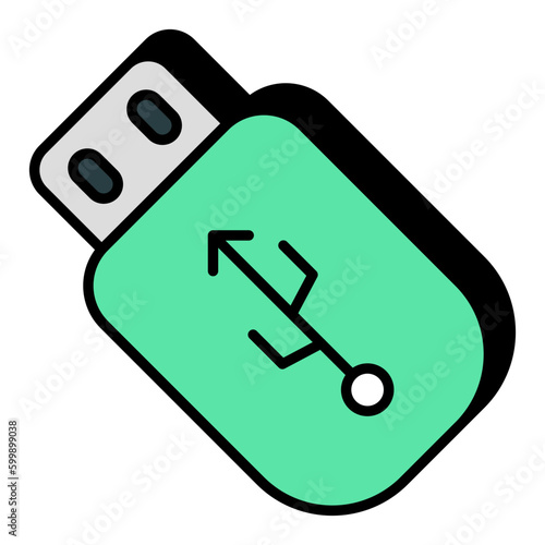 Premium download icon of usb