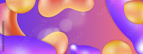 Vector abstract colorful colourful gradient background with fluid shapes