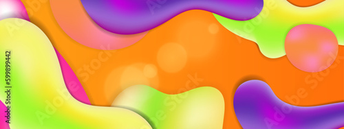 Vector abstract colorful colourful gradient background with fluid shapes