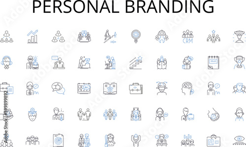 Personal branding line icons collection. Treatment, Diagnosis, Surgery, Therapy, Prescription, Consultation, Rehabilitation vector and linear illustration. Prevention,Palliative,Wellness outline signs