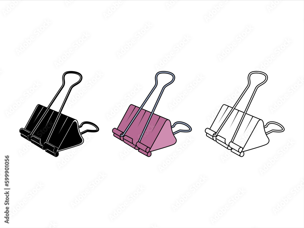 Binder Clip Clipart SVG Cut File Binder Clip SVG School Supplies