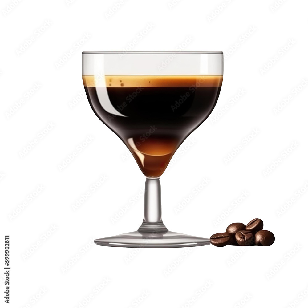 espresso martini cocktail on transparent background, Generative ai espresso martini cocktail on transparent background, Generative ai