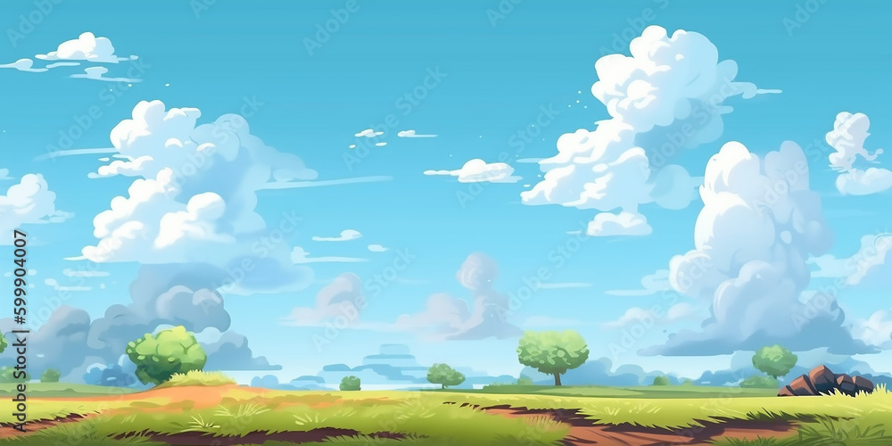 Fototapeta premium Simple nature sky with generative AI technology