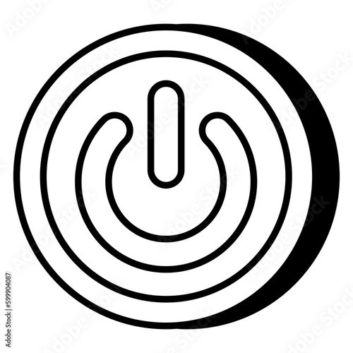 An icon design of shutdown 