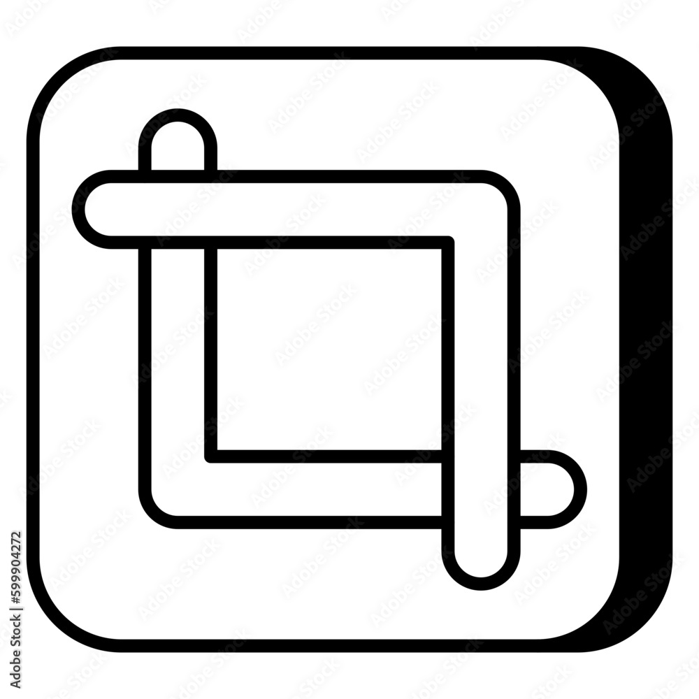 Modern style icon of crop tool Modern style icon of crop tool
