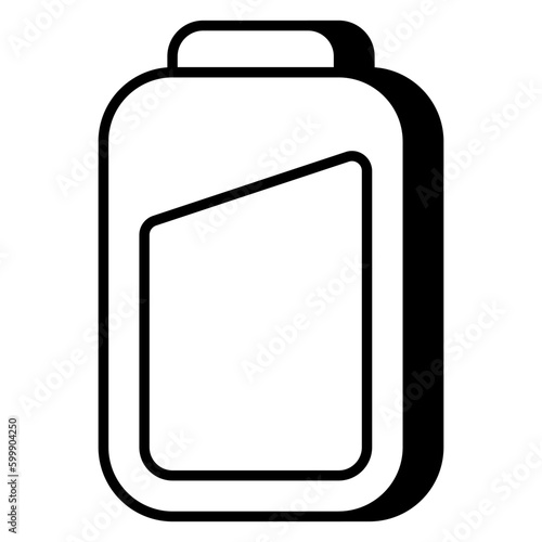 A flat design icon of mobile battery