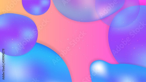Vector abstract colorful colourful gradient background with fluid shapes