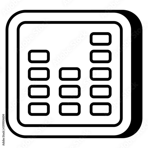 An editable design icon of volume equalizer 