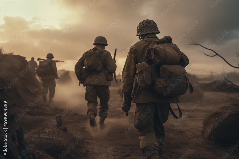 Soldiers in the desert - generative ai Soldiers in the desert - generative ai