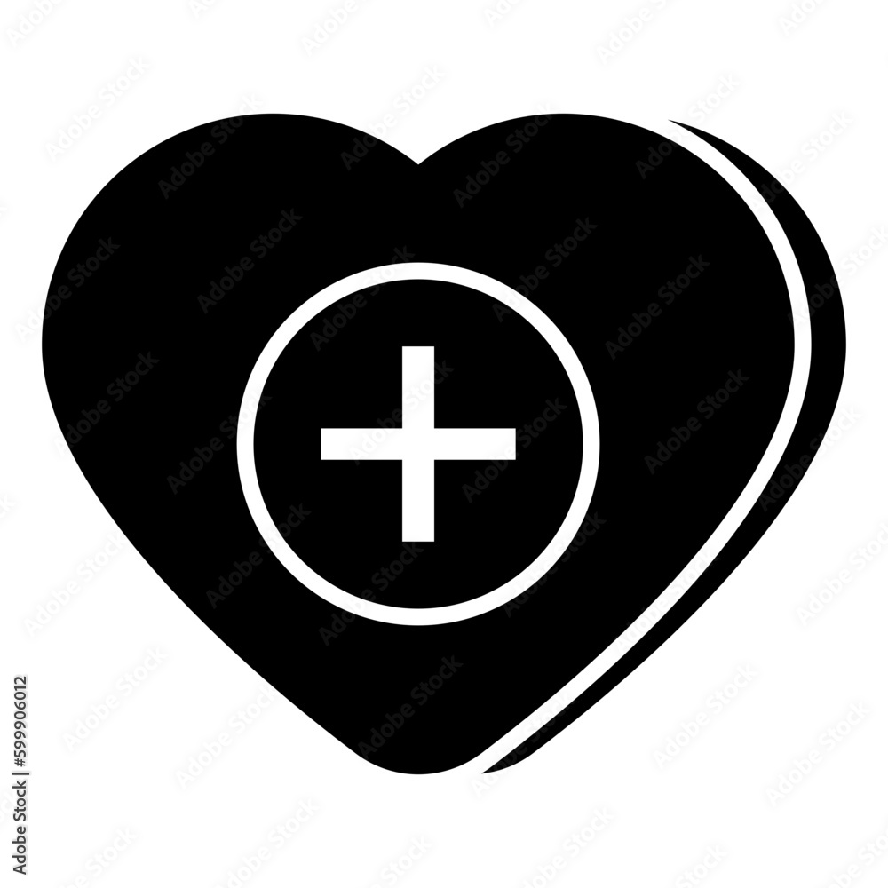 Fototapeta premium An icon design of add heart