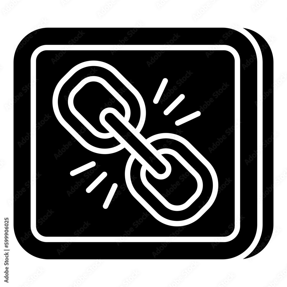 Conceptual flat design icon of linkage Conceptual flat design icon of linkage