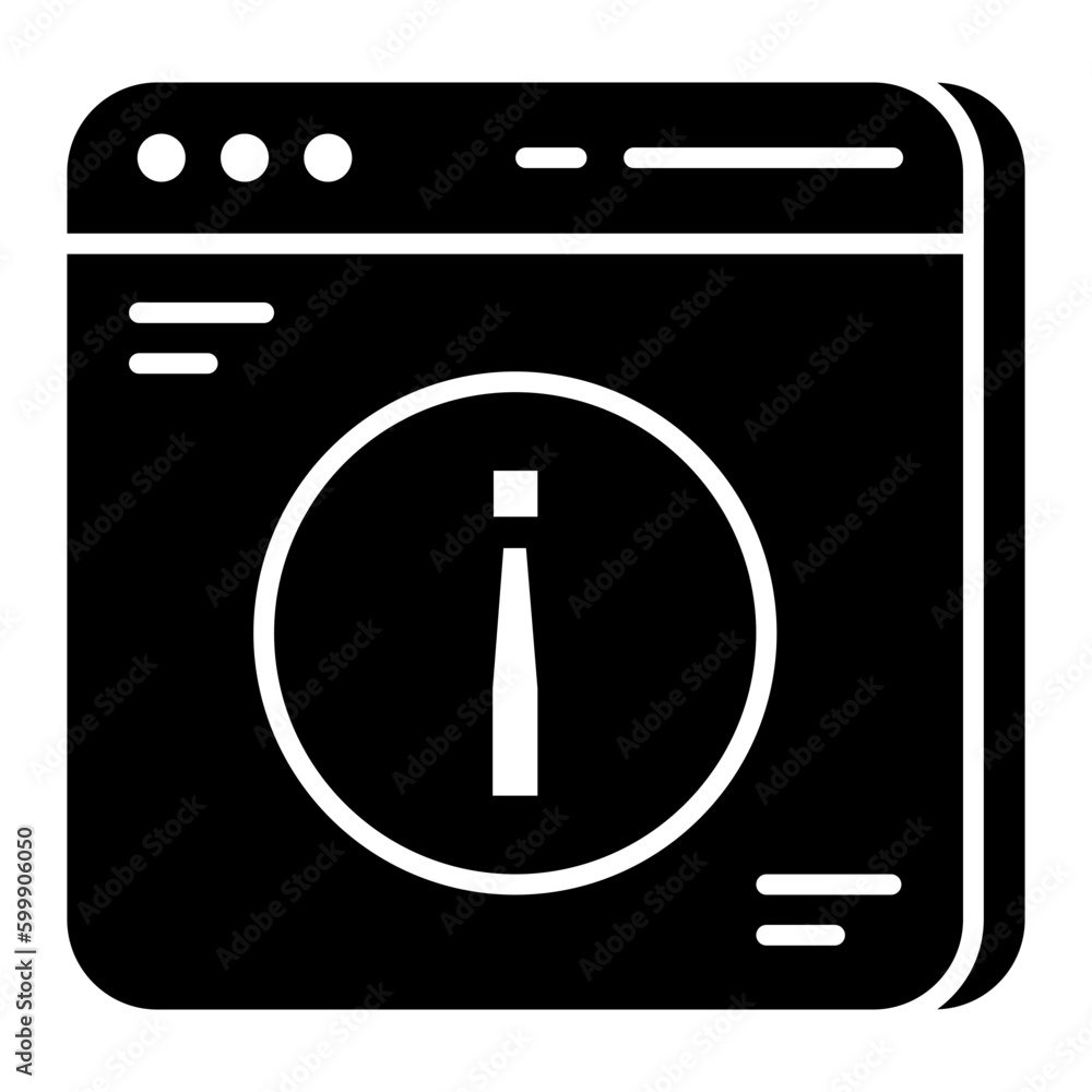 A premium download icon of web info A premium download icon of web info