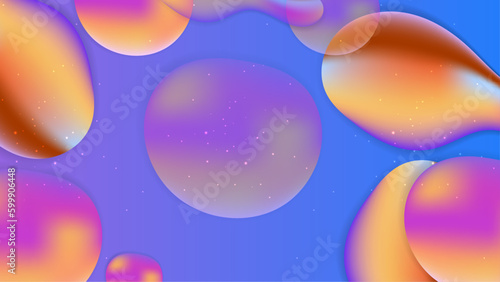 Vector abstract colorful colourful gradient background with fluid shapes
