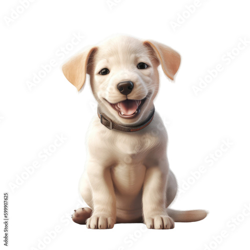 Cute baby smiling puppy. Small dog pets. Transparent isolated background. AI generated © ArtStage