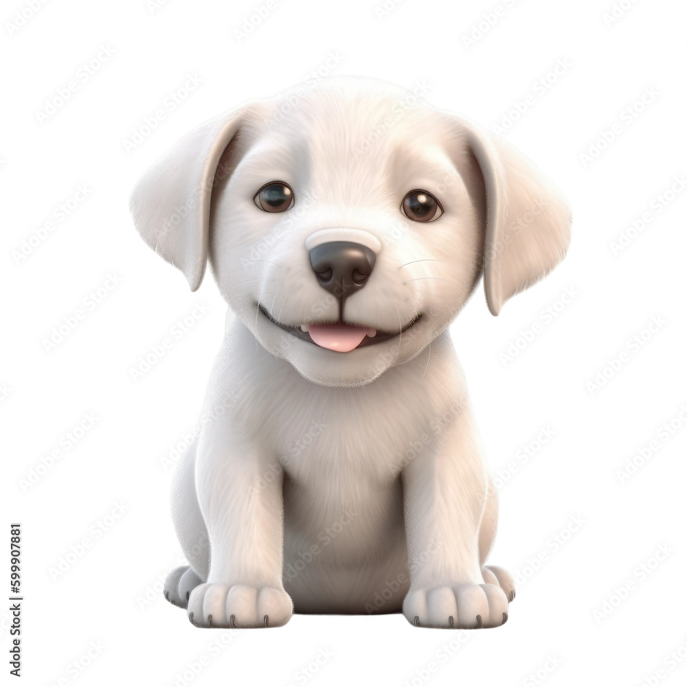 Cute baby smiling puppy. Small dog pets. Transparent isolated background. AI generated Cute baby smiling puppy. Small dog pets. Transparent isolated background. AI generated