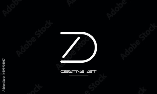ZD, DZ, Z, D abstract letters logo monogram