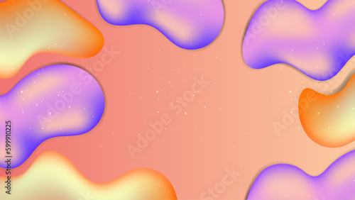 Vector abstract colorful colourful gradient background with fluid shapes