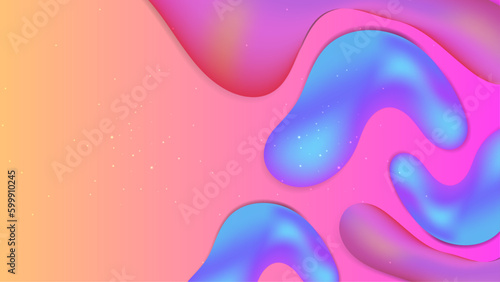 Vector abstract colorful colourful gradient background with fluid shapes