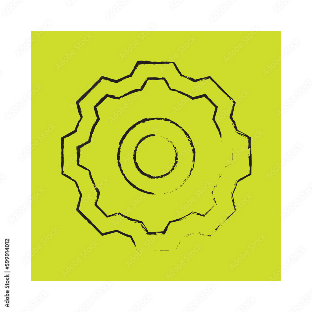 gear icon hand drawn vector graphics gear icon hand drawn vector graphics