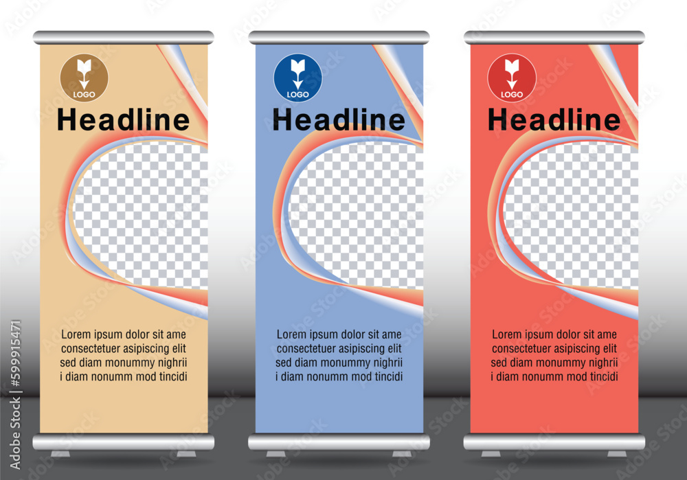 Roll up design banner mockup display template Roll up design banner mockup display template