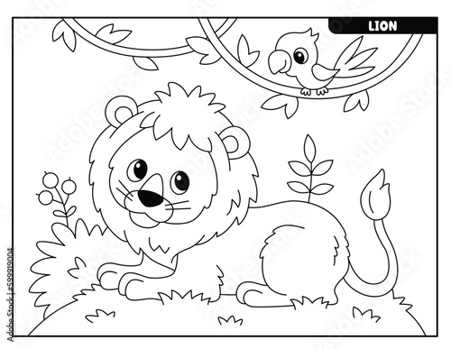 Lion coloring pages for kids