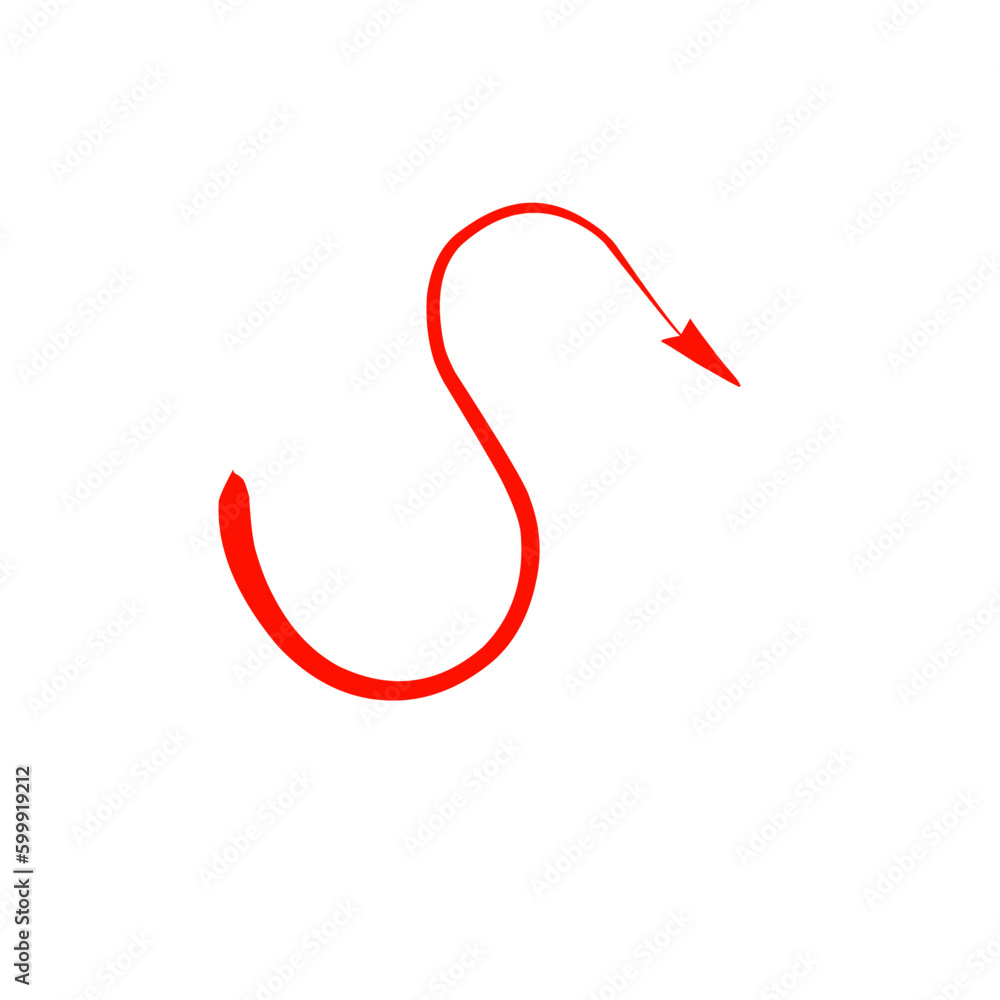 Red Devil Tail Vector Red Devil Tail Vector