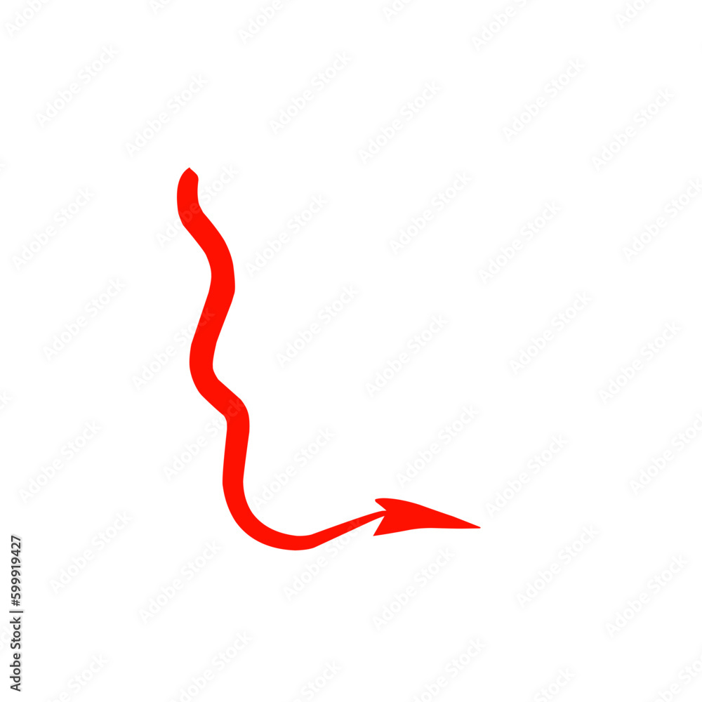 Red Devil Tail Vector Red Devil Tail Vector