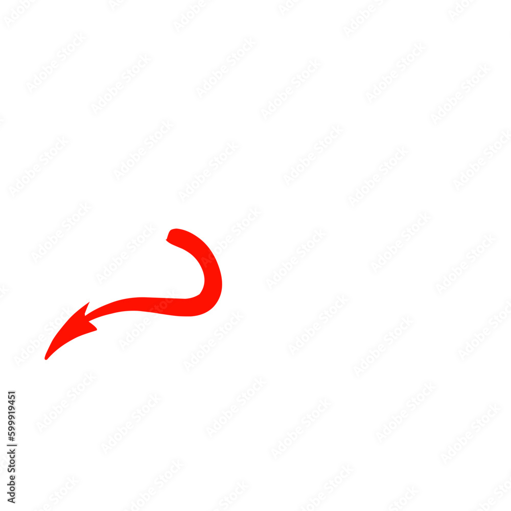 Red Devil Tail Vector Red Devil Tail Vector