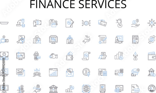 Finance services line icons collection. Hammer, Wrench, Screwdriver, Pliers, Saw, Drill, Tape vector and linear illustration. Level,Stapler,Chisel outline signs set