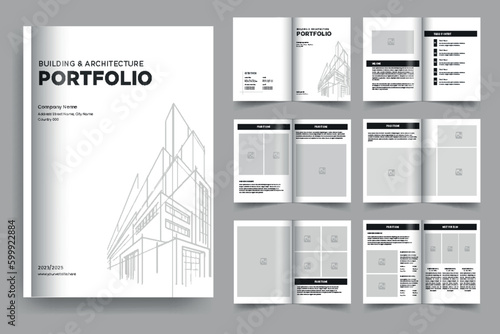 Architecture portfolio template digital portfolio layout design brochure