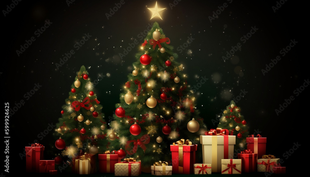 Christmas Tree, Merry Christmas, Merry Xmas, Christmas Theme Background