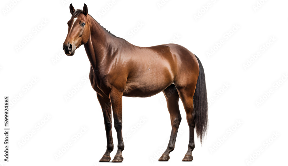 Horse isolated on transparent background. 3D render. Horse isolated on transparent background. 3D render.