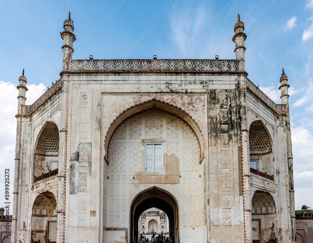Entrance gate of the Bibi Ka Maqbara - baby Taj Mahal in Aurangabad, Maharashtra, India, Asia