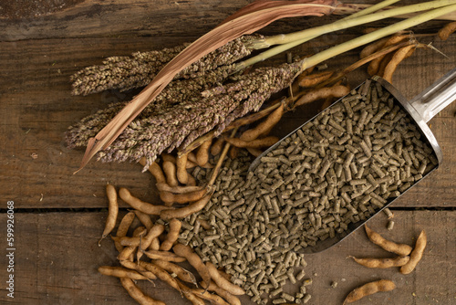 sorghum and soy based feed for pigs and chickens