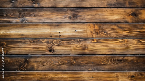 wooden table texture. brown planks as background top view. Generative Ai