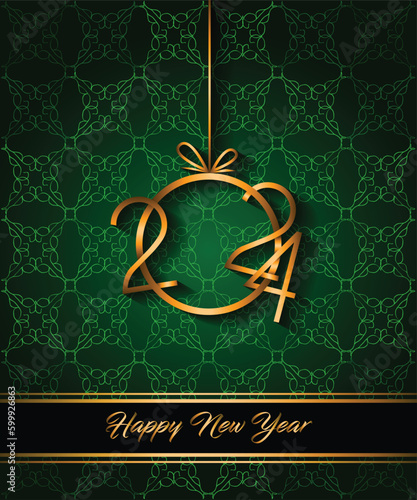 2024 Happy New Year background for your seasonal invitations, festive posters, greetings cards.