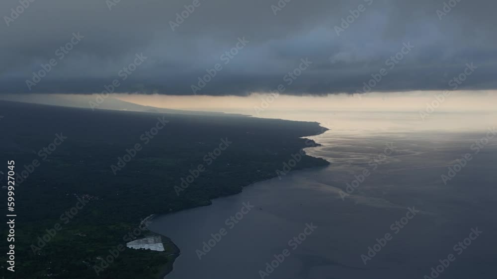 Aerial view of beautiful cloudscape on top of the sea. Aerial view of beautiful cloudscape on top of the sea.